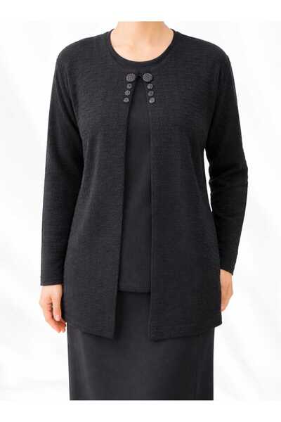 Butik Plus Size Mother Knitwear Jacket Blouse