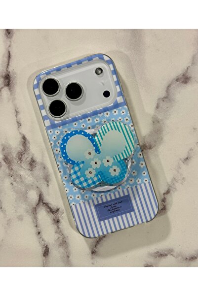 HYPERSOFT Iphone 16 (6.1 inç) Uyumlu Stant Olabilen Popsocketli Desenli Slım ...