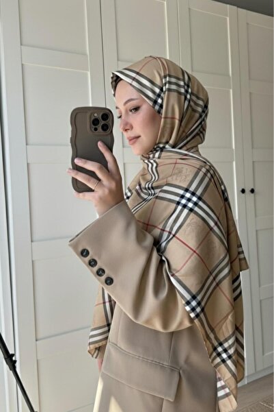 w white stars sports & wear Women-Girls Burbery Pattern Plaid Shawl