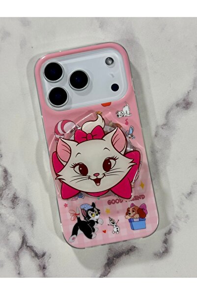 HYPERSOFT Iphone 16 (6.1 inç) Uyumlu Stant Olabilen Popsocketli Desenli Slım ...