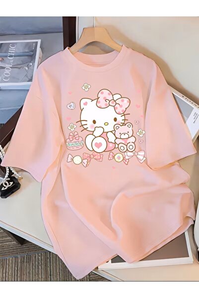 oneagılyazı Spring/Summer/Autumn New Round Neck Loose Fit Casual and Cartoon ...