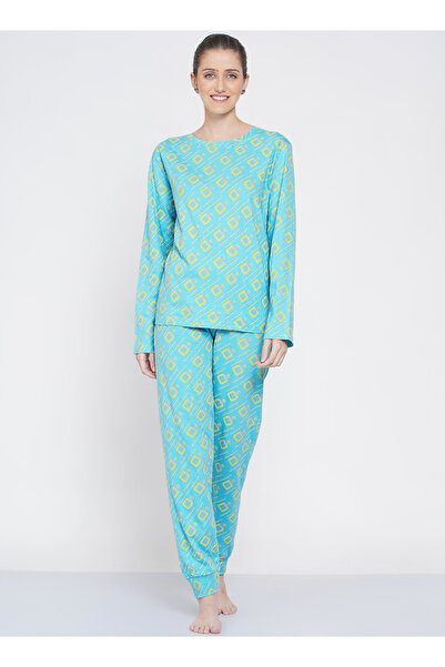 LAUREN SMITH Women's Pajama Set Long Sleeve Top with pants 2 Piece Sleepwear ...