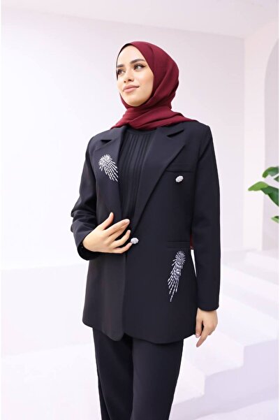 MİSPİER Women's Lined Blazer Jacket