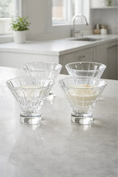 Urbanza Premium 4-Piece Clear Glass Dessert Serving Cups