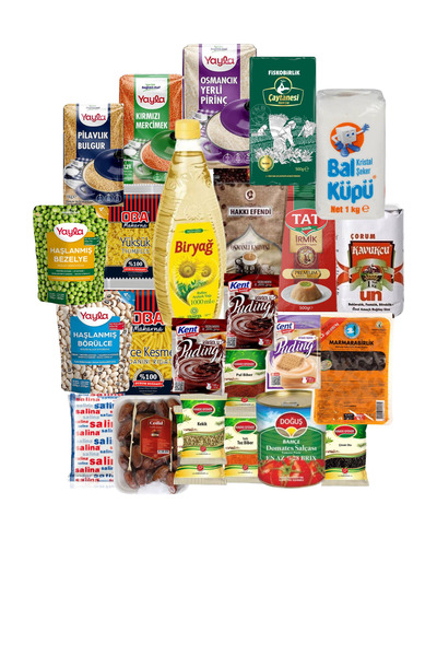 Yayla Ramazan gıda yardım kolisi Ramazan kumanyası 25 parça ürün ekonomik paket