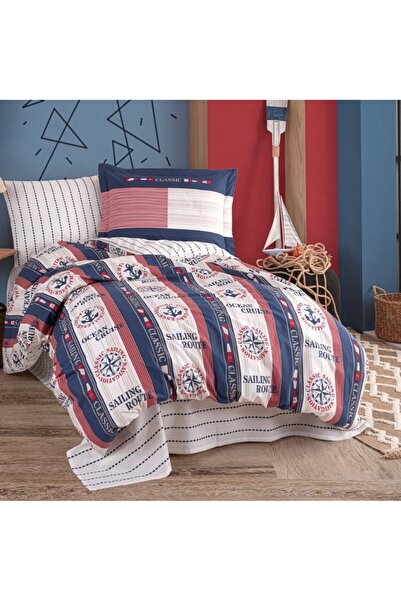 ZEMİRA HOME Single Poplin Nev Set Marine Navy Blue