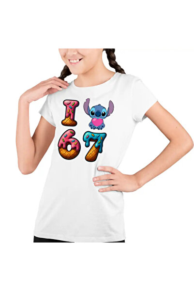 OEM Tricou Copii Fete Six Seven Love Stitch Ciocolata Valentines Day 67