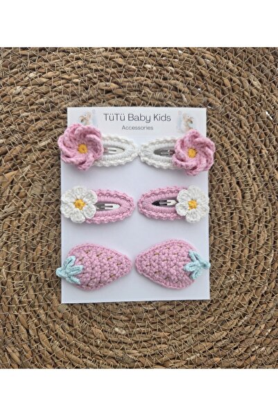 tütü baby Bebek & Çocuk & Yetişkin Toka Seti 6'lı Saç Aksesuarı Handmade 4 Cm...