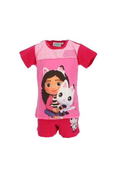 Gabby's Dollhouse Pijama de vara cu maneca scurta, bumbac, si Pandy Paws