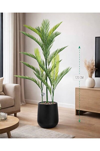 CENTRHOME شجرة أريكا الاصطناعية بثلاثة فروع بطول 120 cm