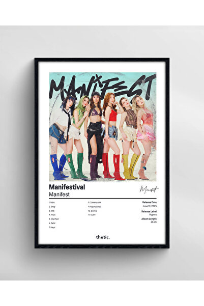 Thetic Manifestival Albüm Koleksiyonu PREMIUM Spotify Çerçeveli Tablo