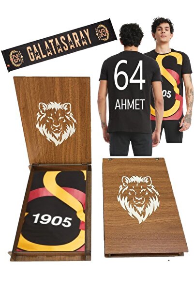 Galatasaray Orijinal Siyah GS Logolu T-shirt Kişiye Özel İsim ve Numara Baskı...