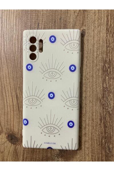 Newon Samsung Galaxy Note 10 Plus Evil Eye Printed Inside Velvet Silicone Pho...