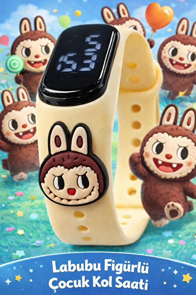 ZAVİRA Dijital Çocuk Kol Saati Dokunmatik Su Geçirmez Labubu