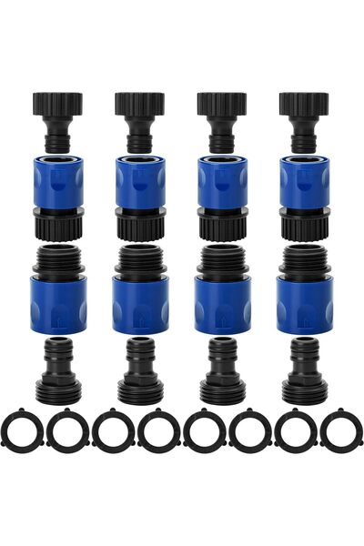 Generic Alybrol Garden Hose Quick Connectors, 4 Pieces, 3/4 Inch, Plastic, Ma...