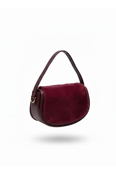 HİMENİSA Women's Plush Detail Elegant Mini Handbag