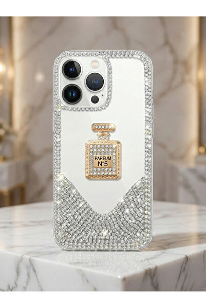 OSG iPhone 15 Pro Max Compatible Premium Stone Embroidered Luxury Phone Case