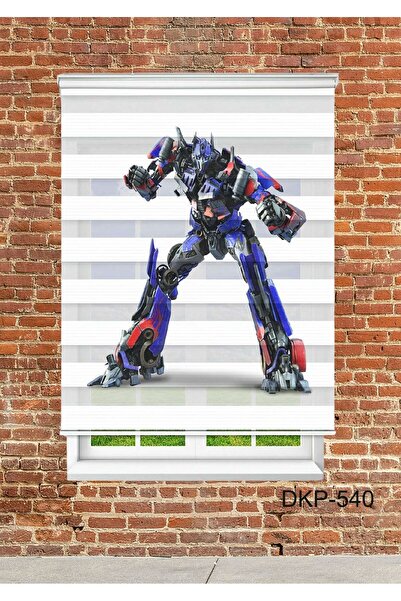 DOKUPER ROBOT ADAM DİJİTAL BASKILI ZEBRA PERDE-COCUK ODASI-STOR PERDE