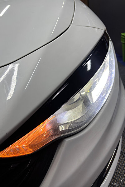 Banxtre Fiat Egea için Siyah Renk Far Kaşı Sticker Seti (Sağ ve Sol)