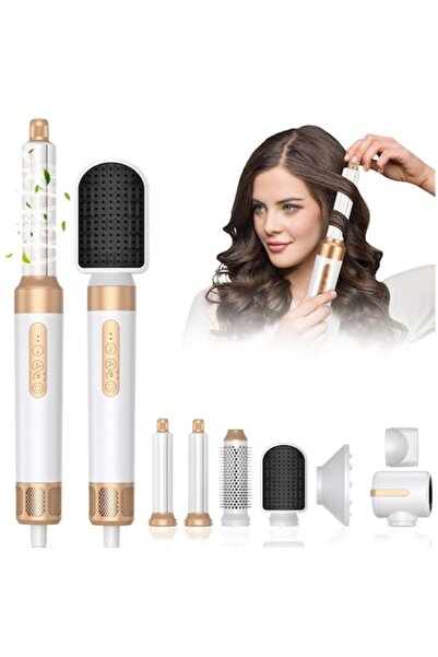 INOMEVIX Set coafare profesional 7 in 1, 1400W, uscator ionic, ondulator auto...