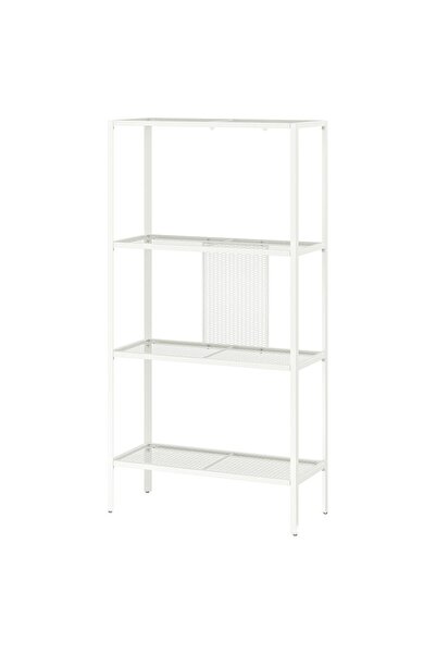 AZOZ MERCHLY وحدة رفوف، معدنية/بيضاء، 60 × 25 × 116 سم