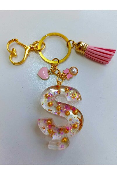 demirbasavm Handmade Letter S Epoxy Keychain