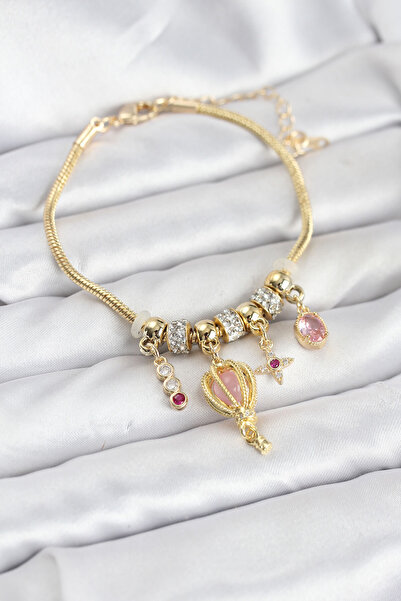 Lisinya Brass Gold Color Flying Balloon Charm Women's Bracelet - Tygoo