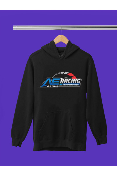 MAGORS Ae Printed Cotton Long Sleeve Fleece-Lined 3 Yarn Hooded Sweatshirt