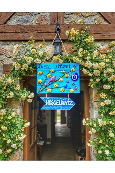 buraxe 25×35 aile panosu ve 30×12 cm ok,karşılama dekoru,kişiselleştirilebili...