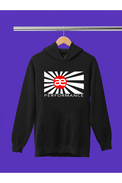 MAGORS Ae Printed Cotton Long Sleeve Fleece-Lined 3 Yarn Hooded Sweatshirt