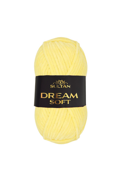 Sultan Dream Soft 916 Açık Sarı Kadife İp 100Gr 1 Adet