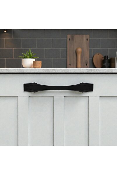KULP CENTER 160 Mm Mat Siyah Yelken Modern 1.Sınıf Ağır Metal Mobilya Kulpu