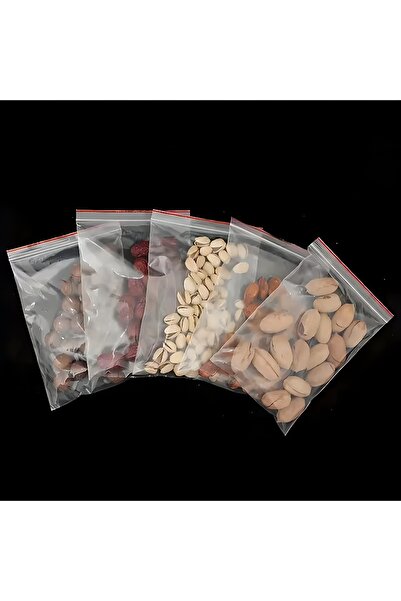 HG AMBALAJ 250 Adet 8X10 Cm Şeffaf Kilitli Poşet, Kına Çerez Kuruyemiş Poşeti...