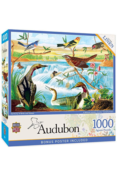 OEM Puzzle Audubon Armonia păsărilor și a pârâului, 1000 de piese