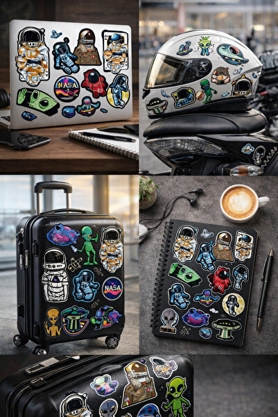 Limitless Design Space Sticker, Astronaut Sticker, Alien Sticker, Ufo Sticker