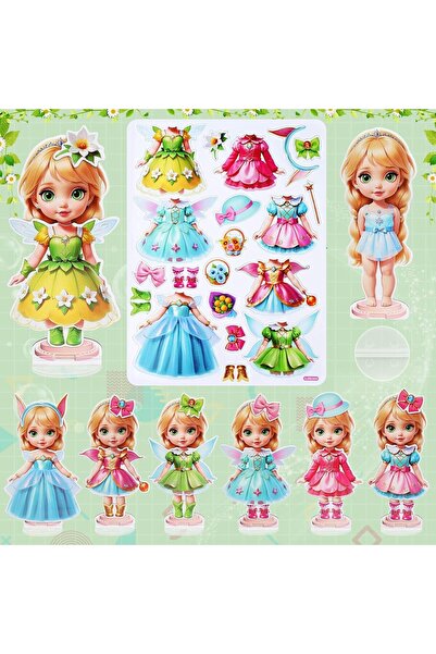 NALACAL دمى تلبيس ورقية مغناطيسية للبنات من عمر 4 إلى 10 سنوات