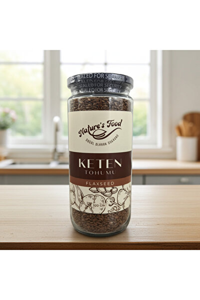 NATURES FOOD Keten Tohumu Cam Kavanoz Net 320gr