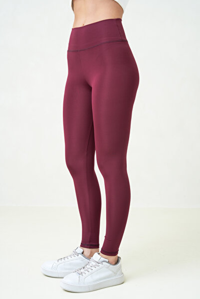 COTAS Women's High Waist Bordeaux Sports Leggings – Stretchy & Fit