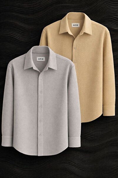 LEYEL Moda Mevsimlik Erkek Gömlek