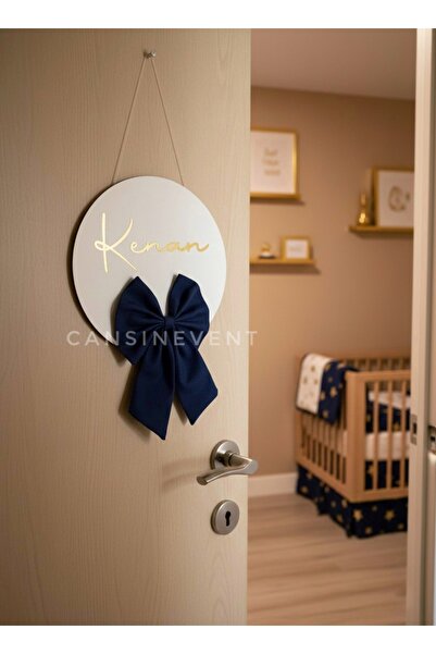 cansınevent Bebek Kapı Süsü | Doğum Odası / Hastane Odası Kapı Süsleme Fiyonk...