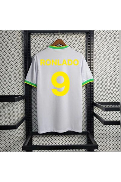 Lion Spor Brazil Special Patterned White Jersey Women's T-Shirt Ronaldo 9