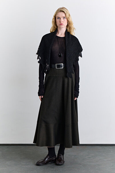 Manuka KUP DETAILED FUSTA LARGĂ KHAKI