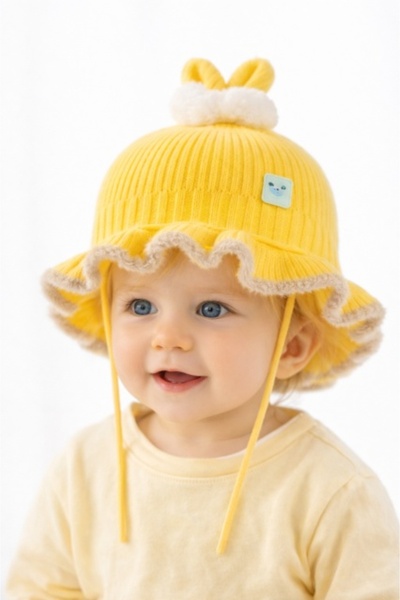 Pure Boutique Caciulita galbena tip boneta - Sweety