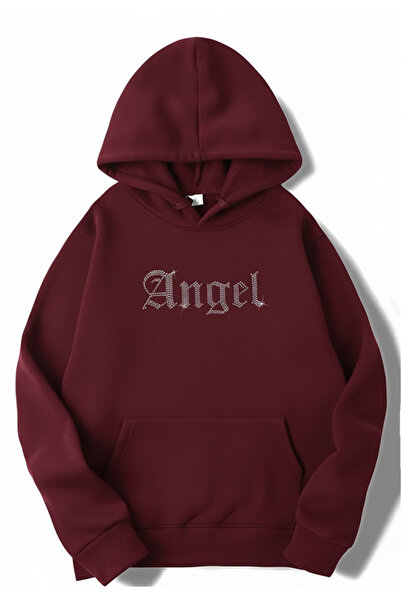Mayer Butik Unisex Men/Women Angel Stone Printed Cotton Oversized Hooded Swea...
