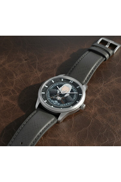 DUTCH STORE The Last Witcher Classic Watch - Silver Case and Black Leather Strap Reflecting Geralt's Fighting Spirit - Special Edition