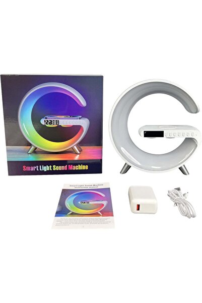 Polished Punk Smart Light Sound Machine with Wireless Charger, Music Rhythm Atmosphere Light, Bluetooth Speaker, C