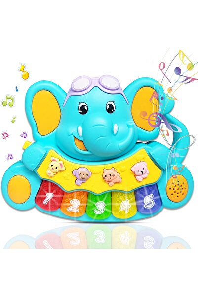 Generic Elephant Design Piano Keyboard Toy for Kids 6-12 Months
