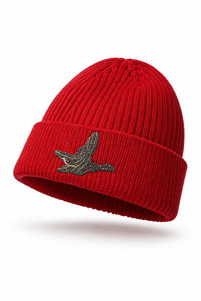 ndjewelry Red Stone Beret – Bird Detail