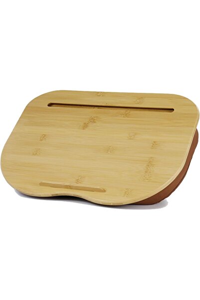Generic Lap Desk for Laptop with Cushion, Bamboo Computer Stand for Bed or Sofa