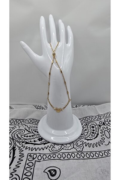 NO NAME Stainless Steel Gold Color Butterfly Themed Zircon Stone Shahmeran